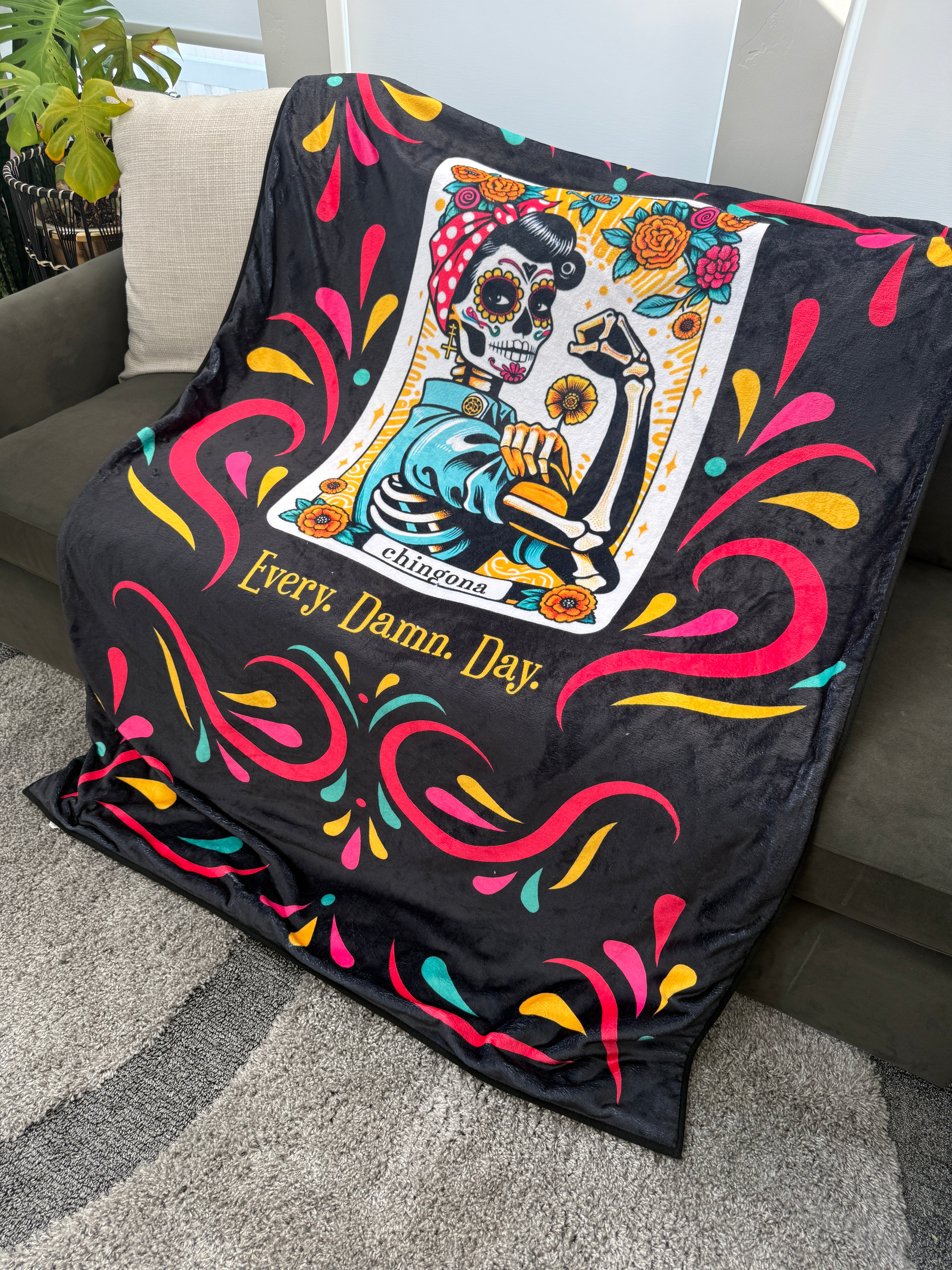 Chingona Lux Throw Blanket