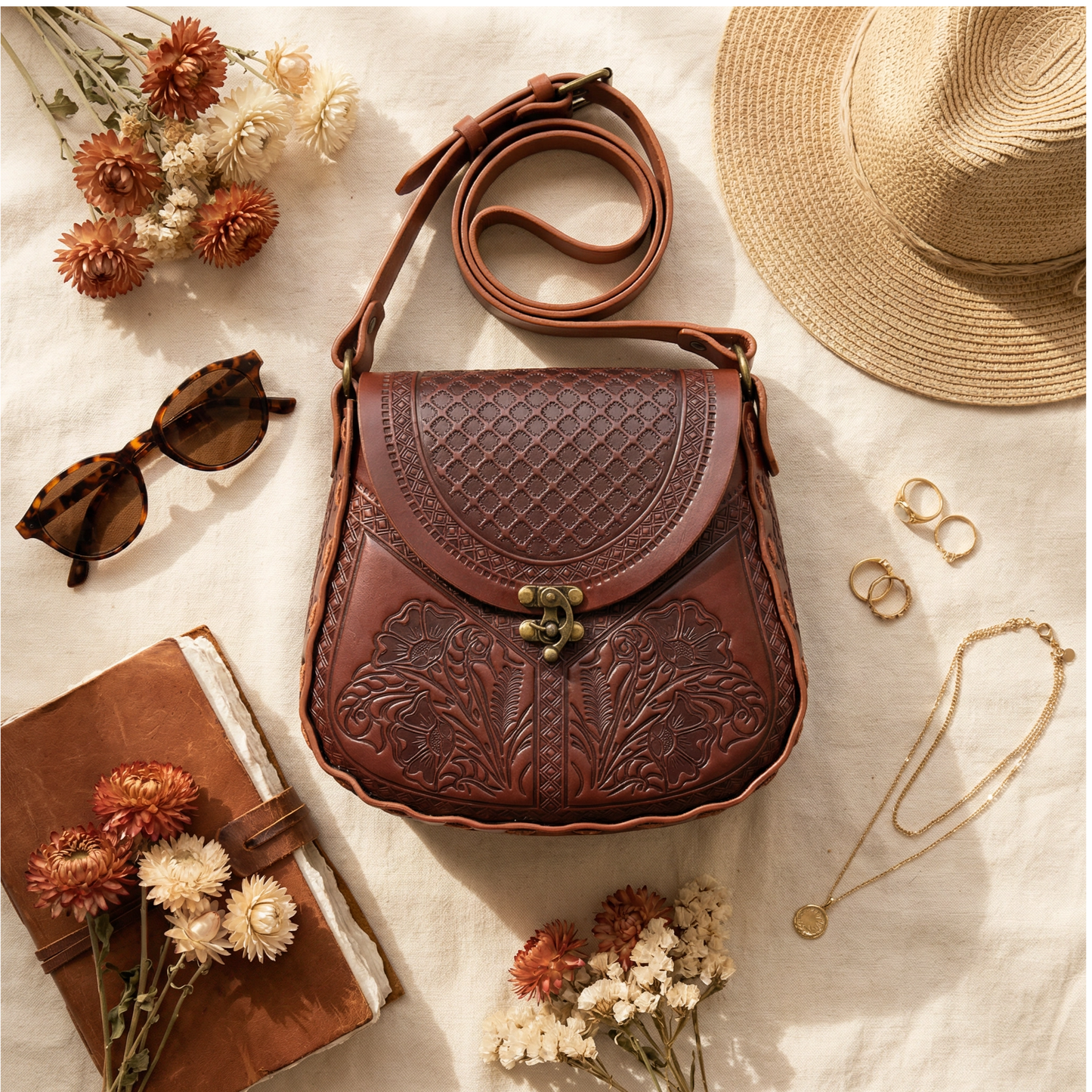 Alma Mia Genuine Leather Handbag