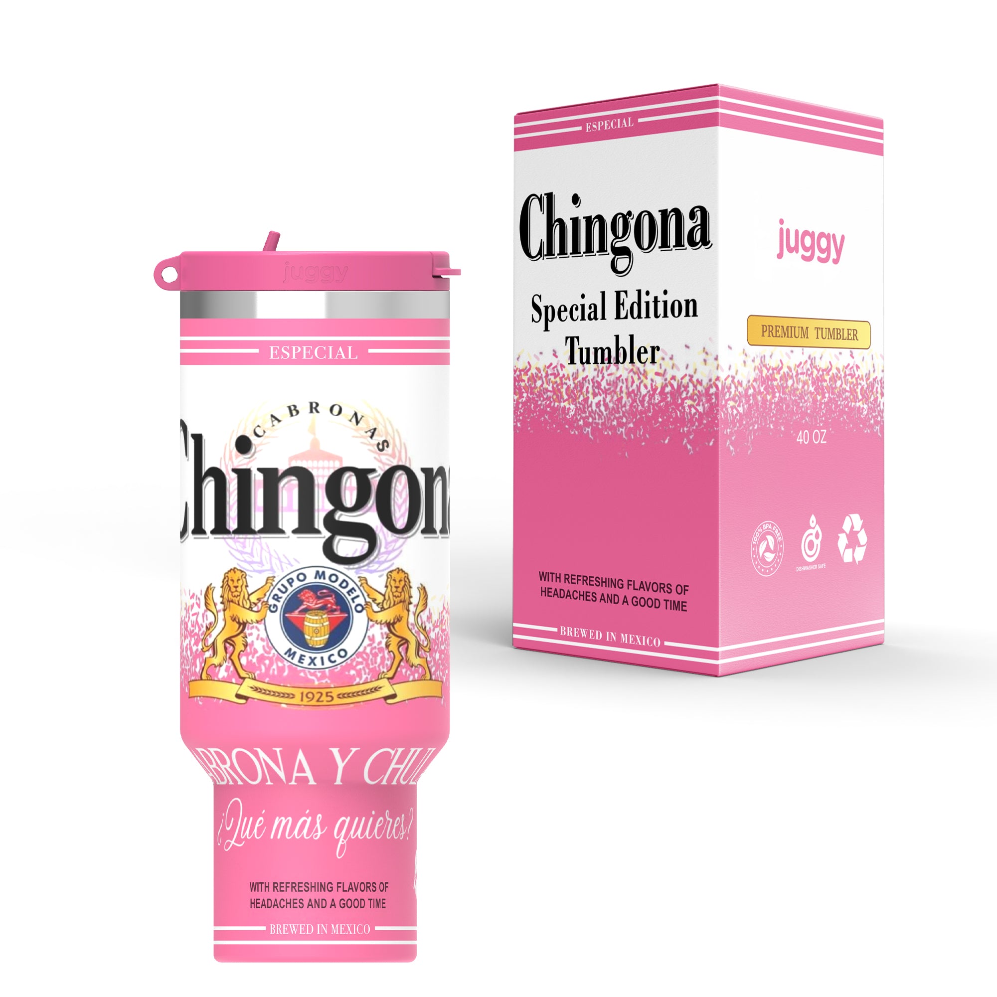 Chingona Modelo 40 OZ Tumbler – MexiStuff