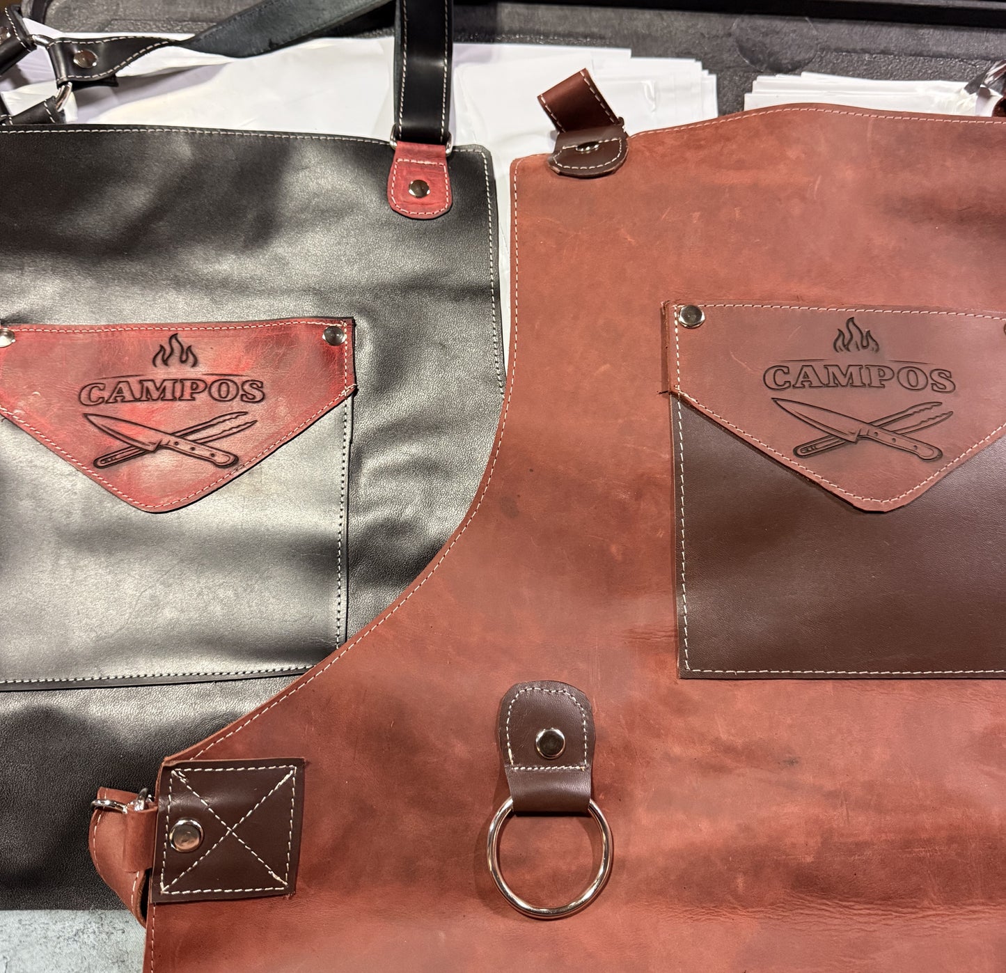 Genuine Leather "El Jefe" Grilling Apron