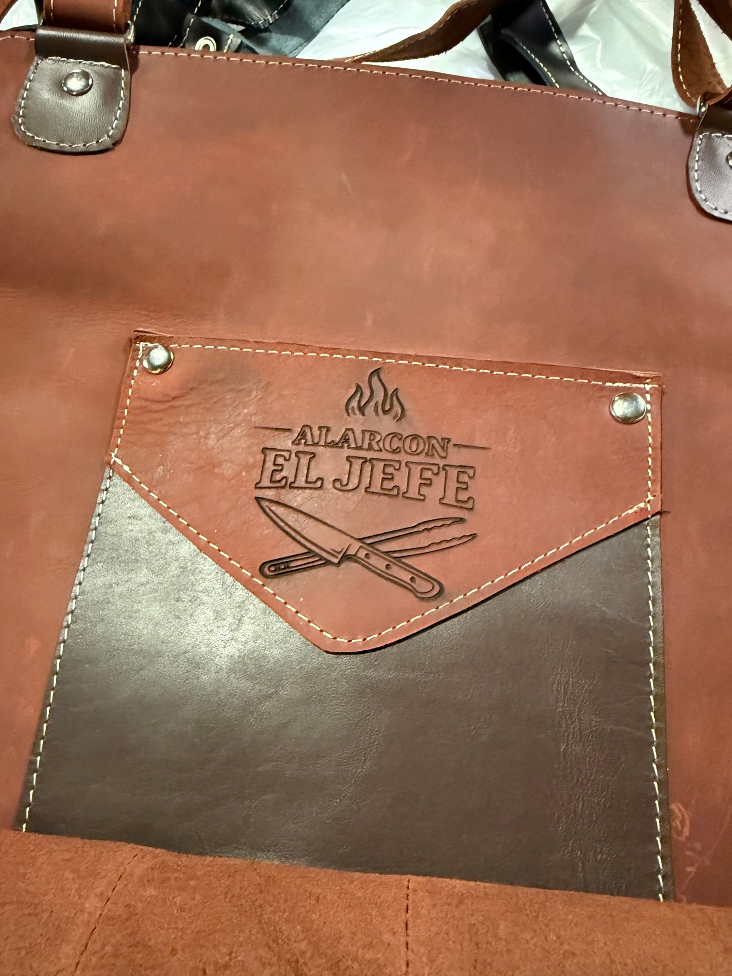 Genuine Leather "El Jefe" Grilling Apron