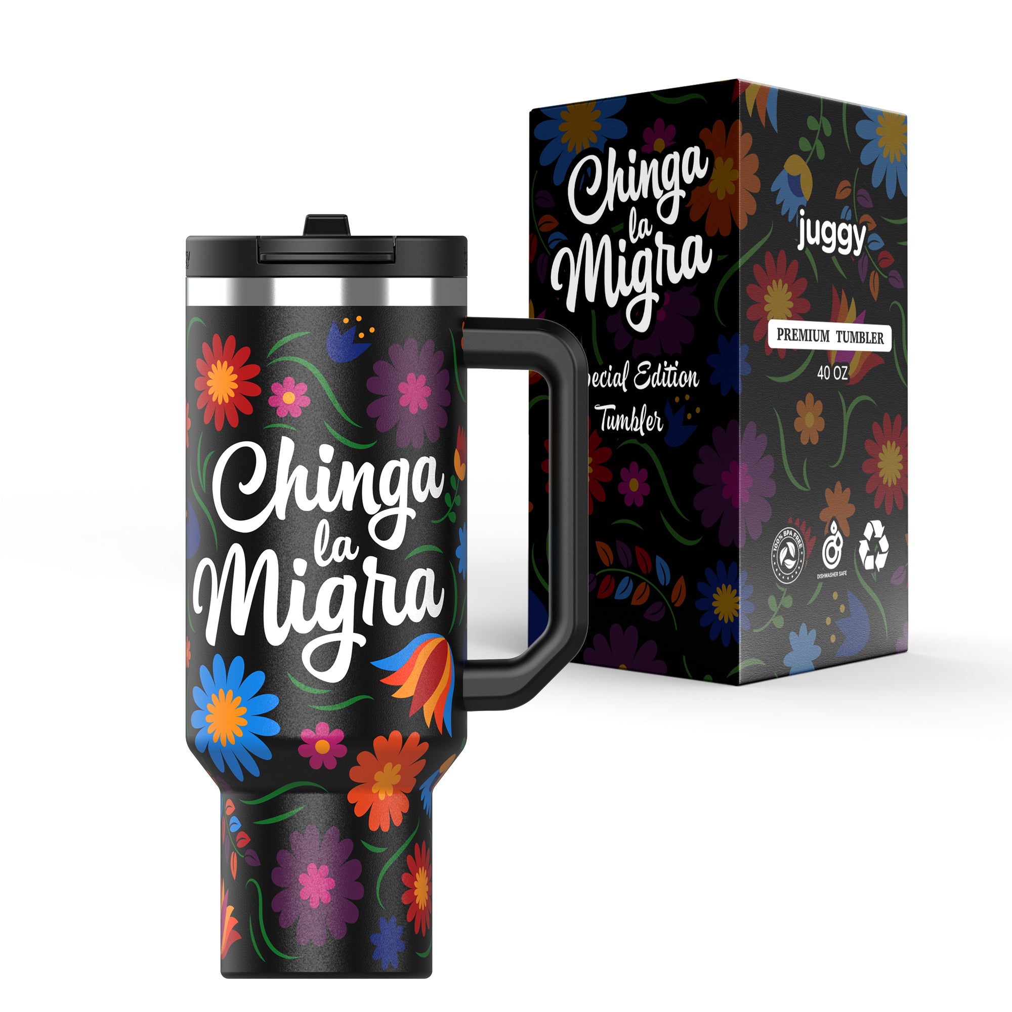Chinga la migra 40oz Stainless Tumbler