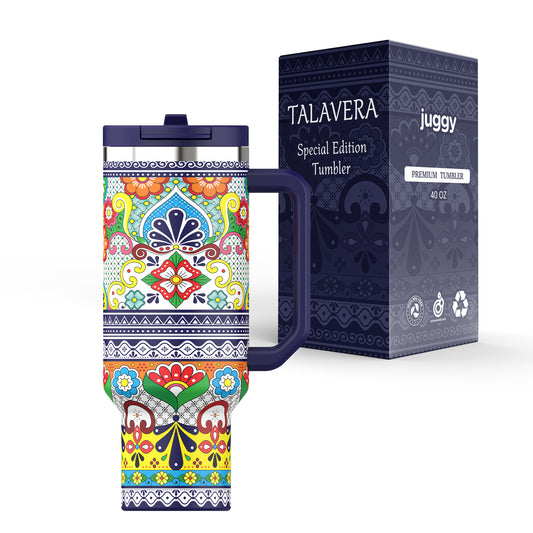 Talavera 40 OZ Stainless DuoLid Tumbler - PREORDER