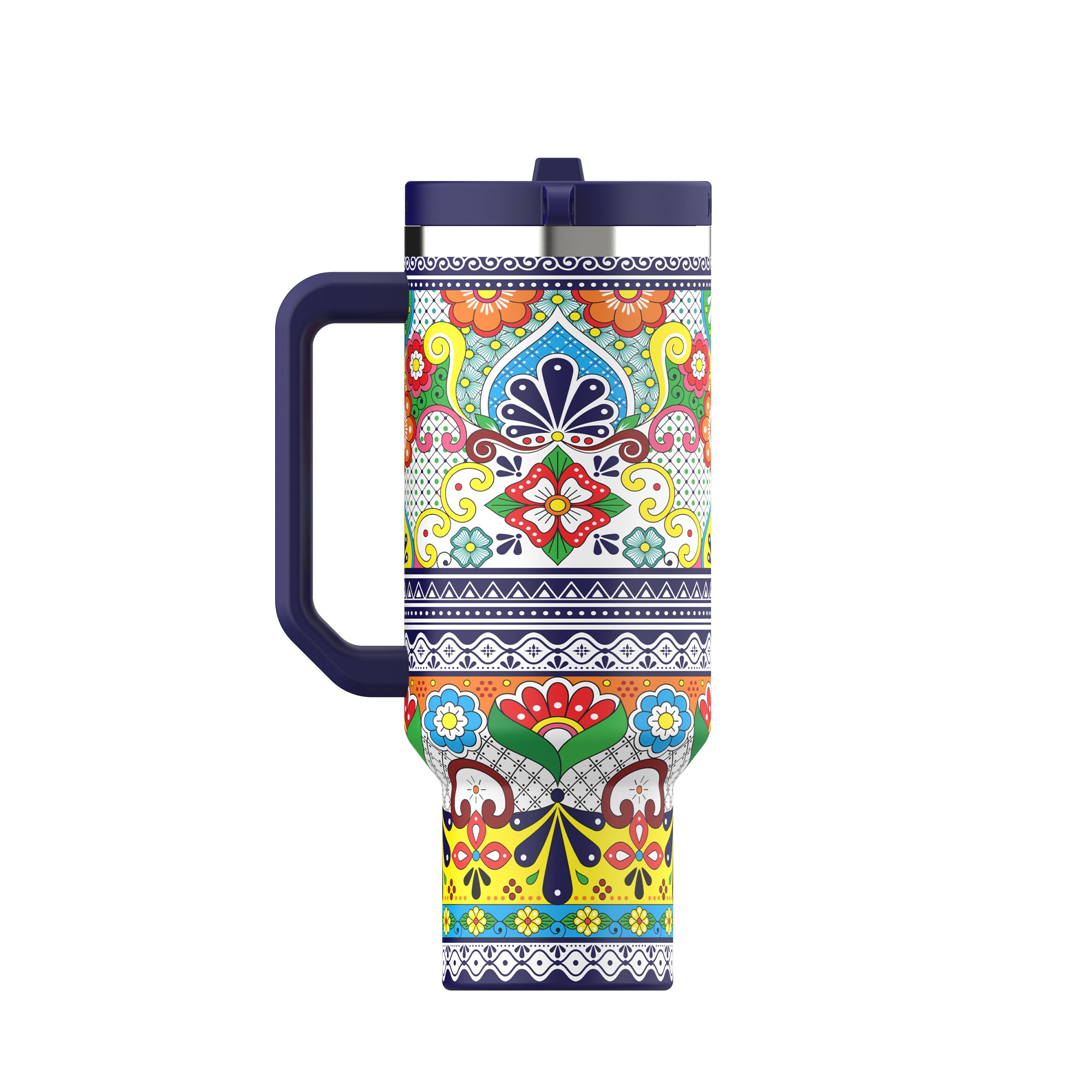 Talavera 40 OZ Stainless DuoLid Tumbler - PREORDER