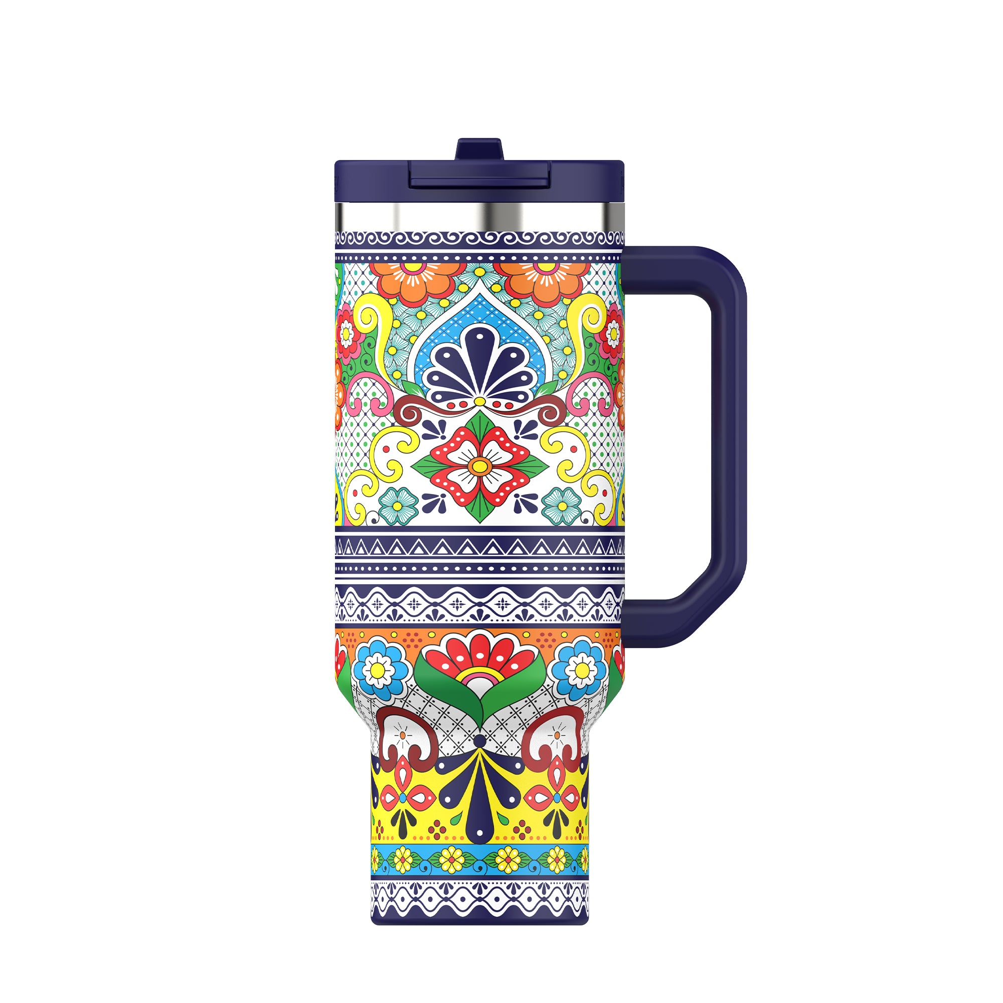 Talavera 40 OZ Stainless DuoLid Tumbler - PREORDER