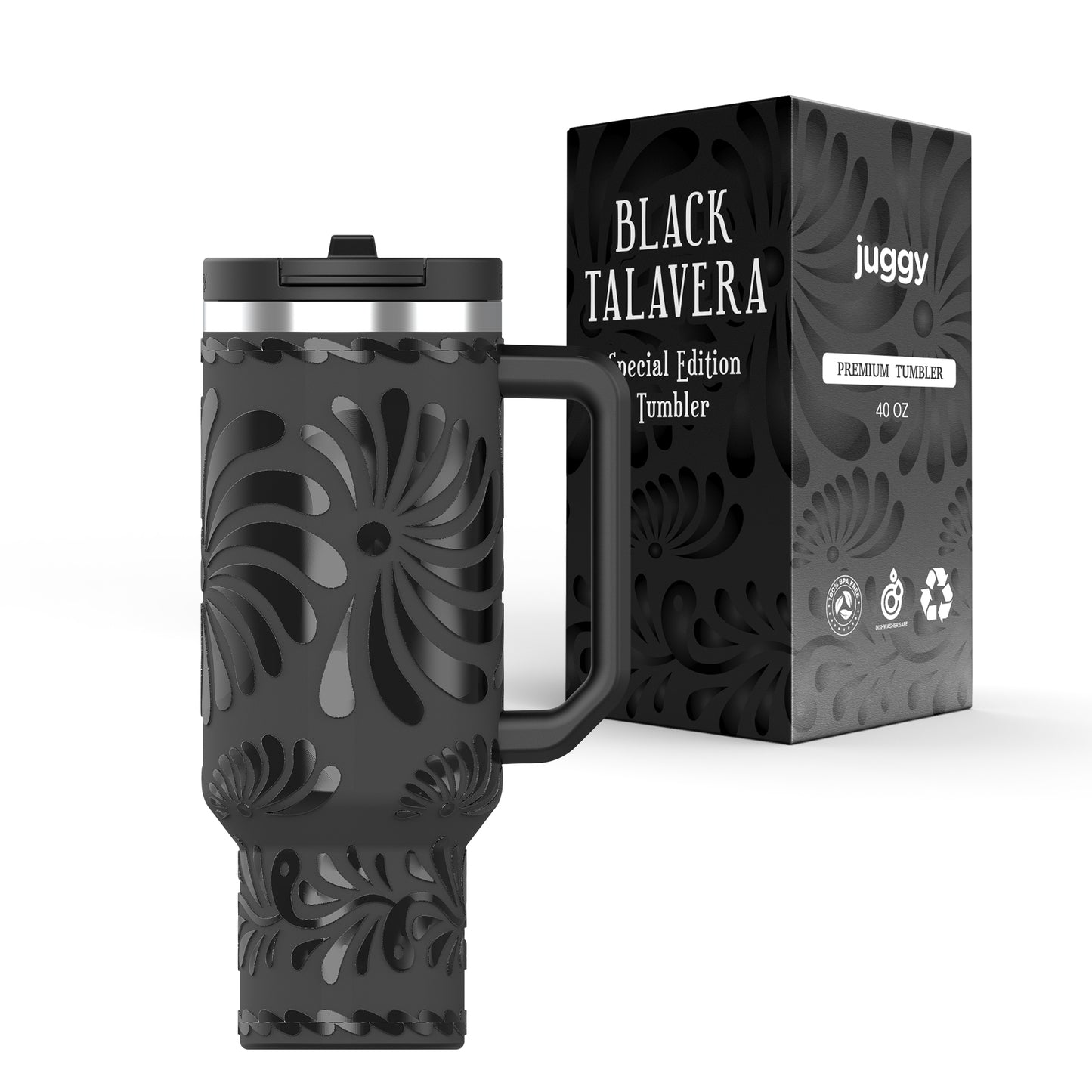 Black Talavera 40 OZ Tumbler