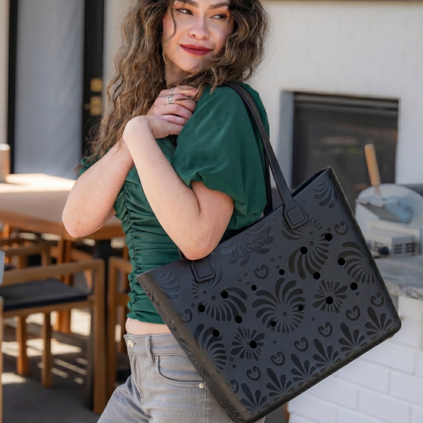Black Talavera Tote Bag