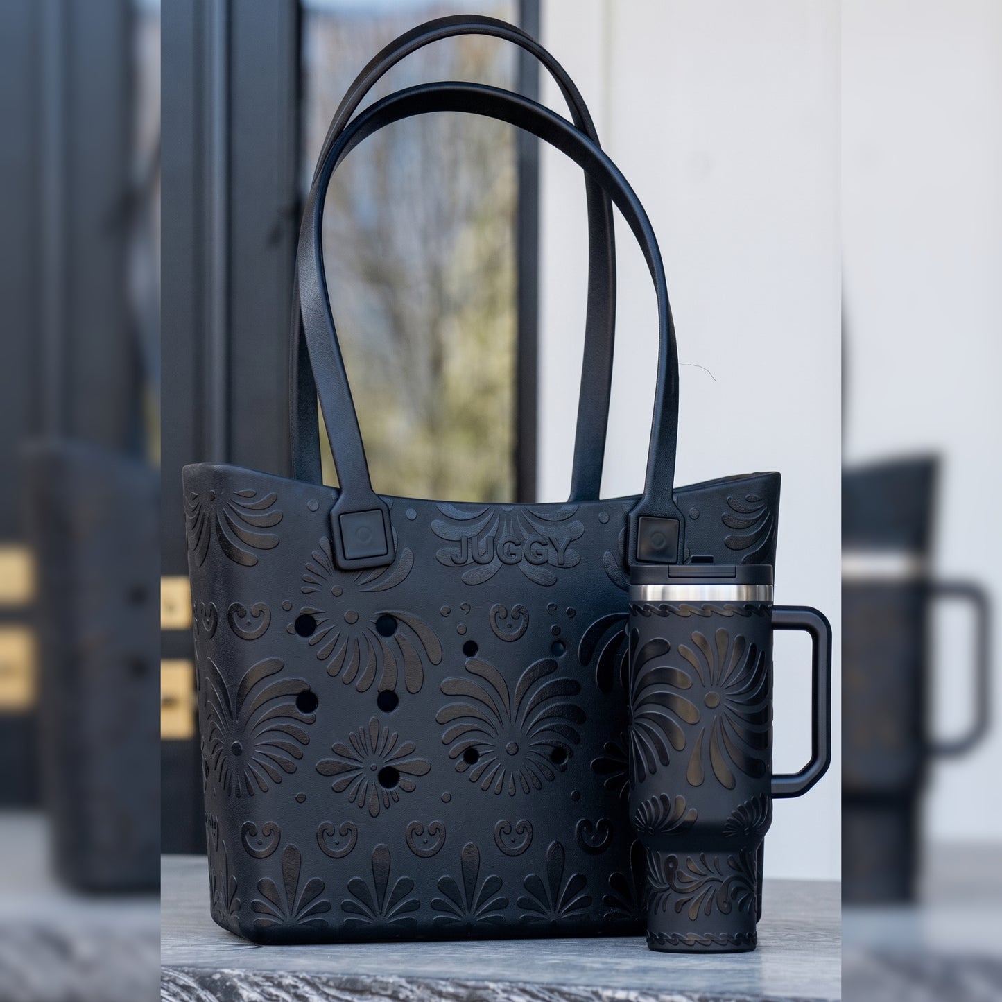 Black Talavera Tote Bag