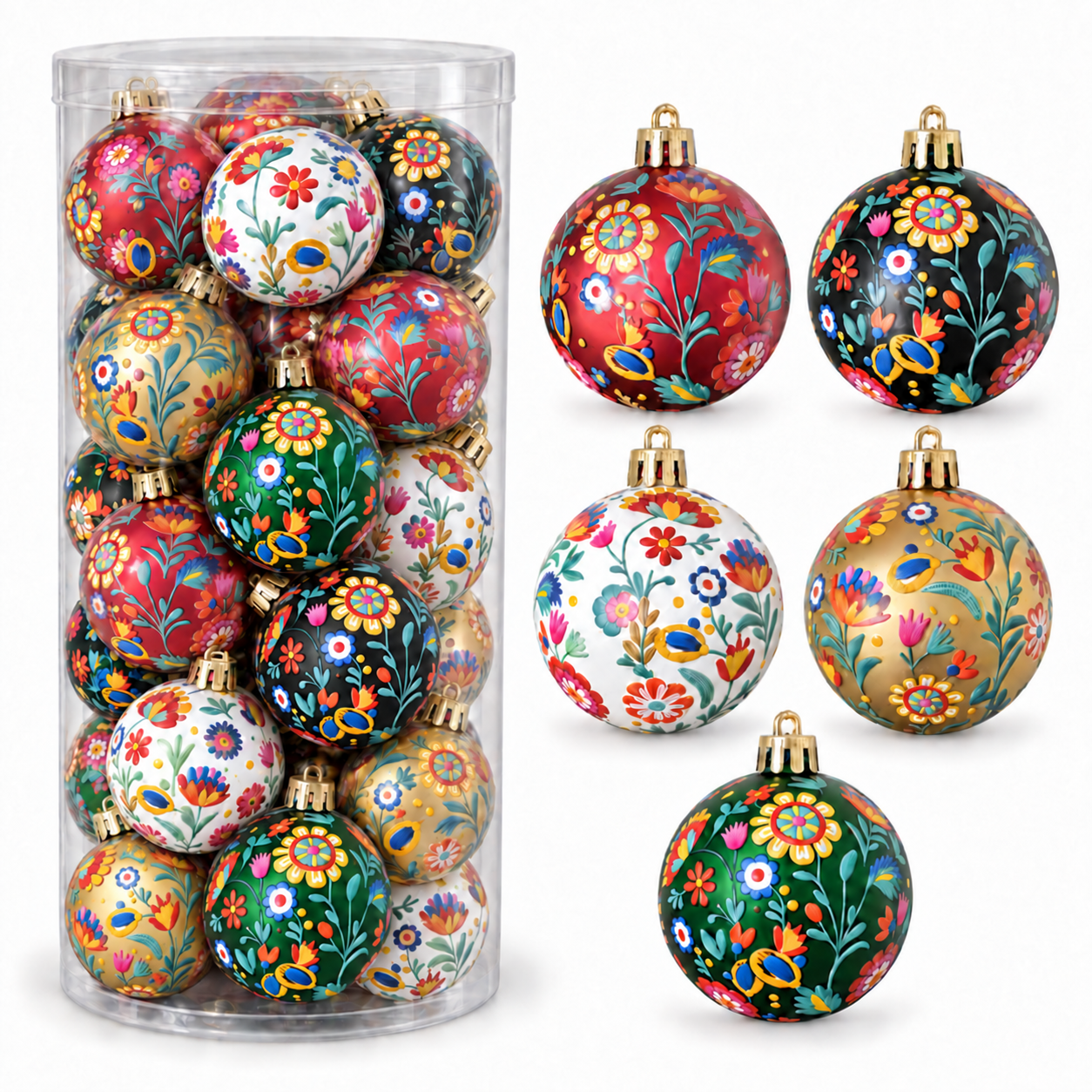 Premium Bordado Navidad Tree Ornaments
