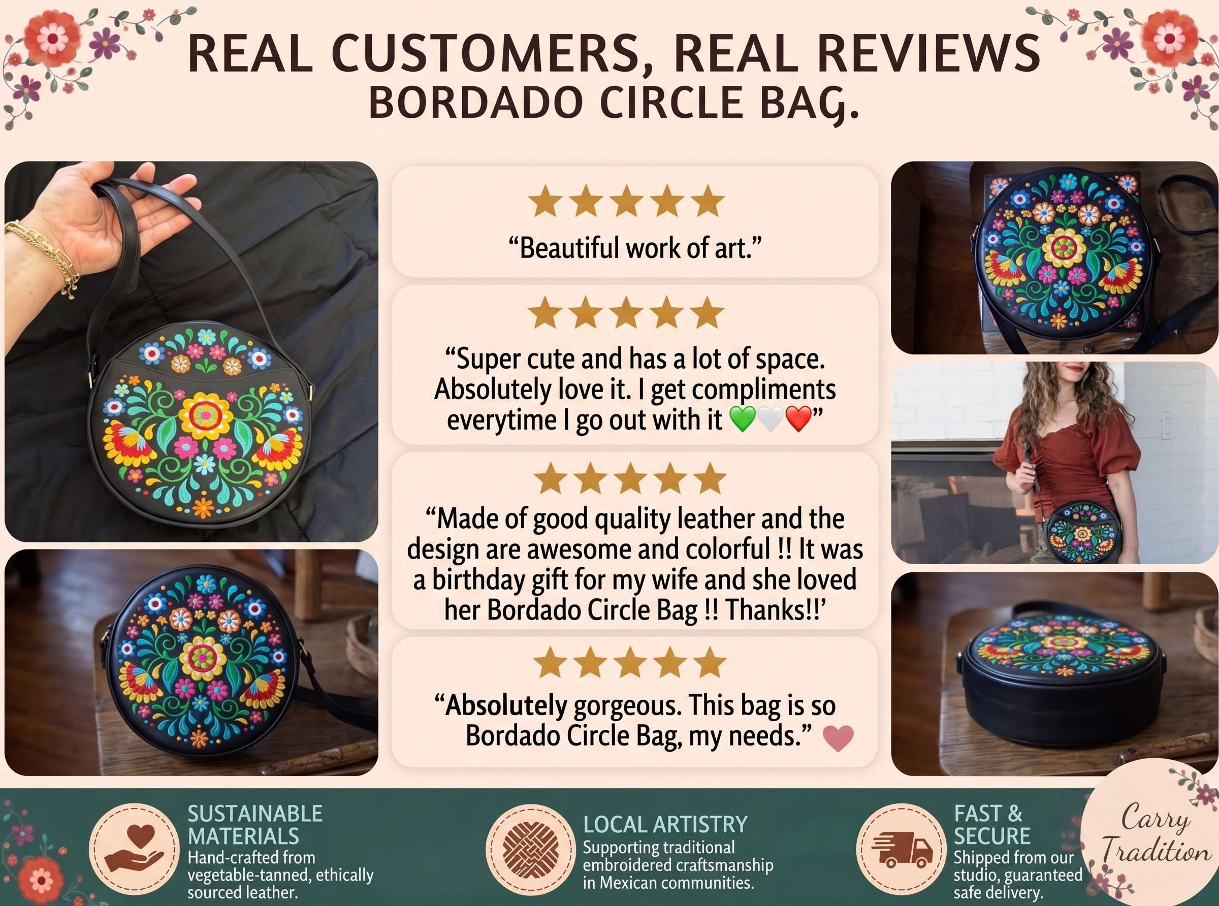 Bordado Circle Bag