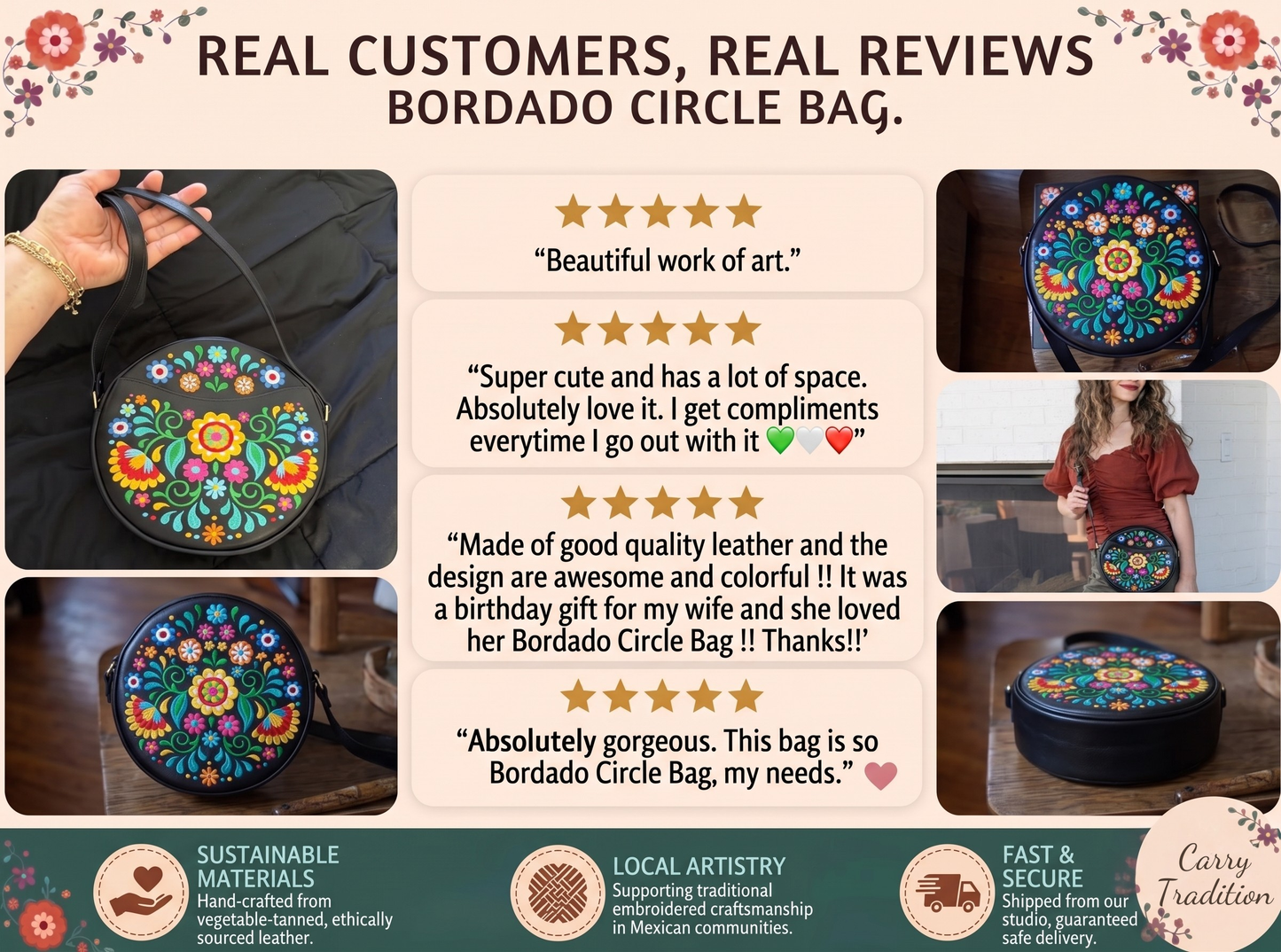 Bordado Circle Bag