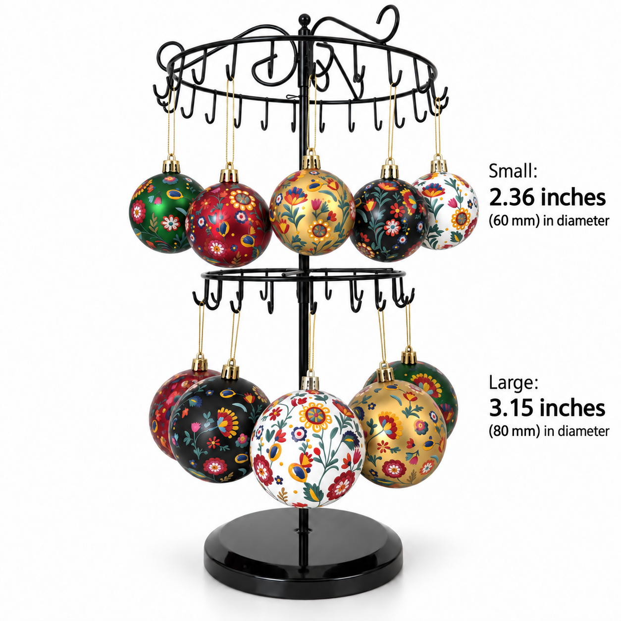 Premium Bordado Navidad Tree Ornaments