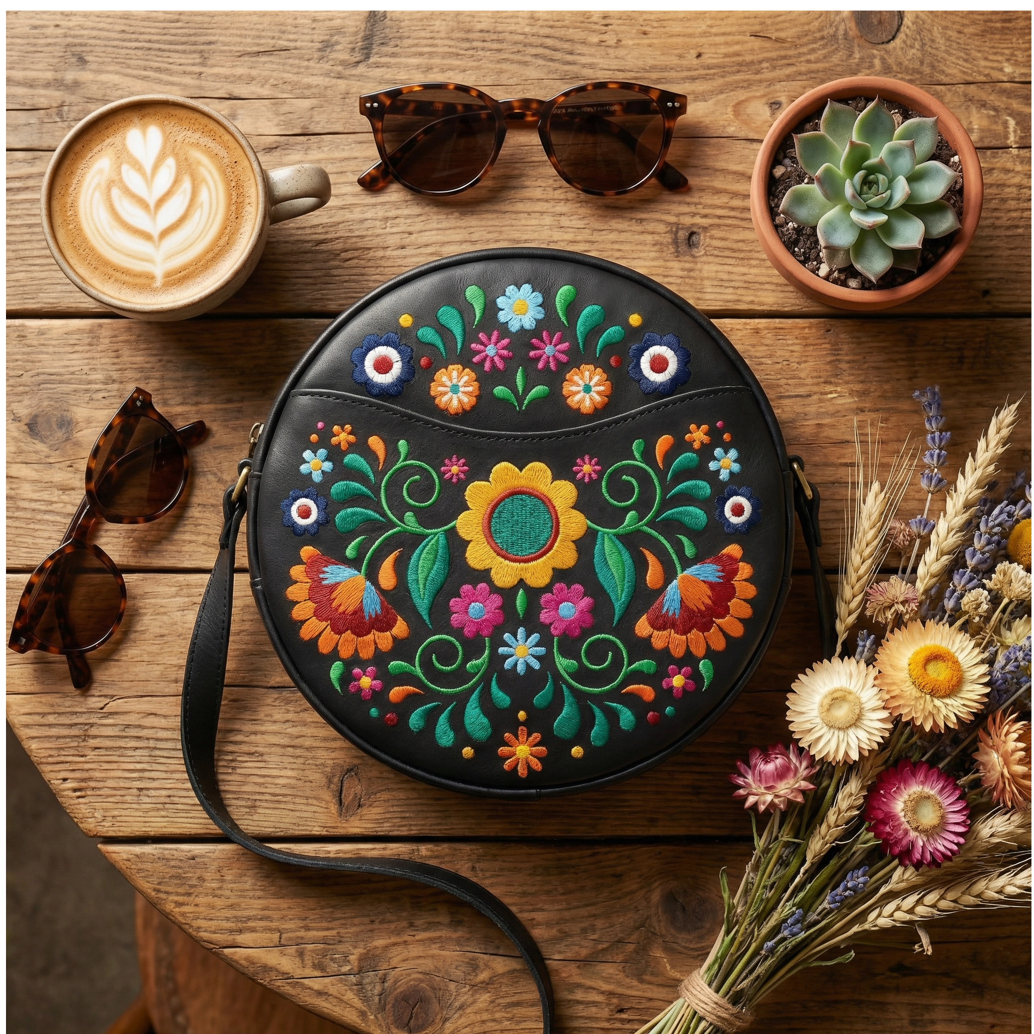 Bordado Circle Bag