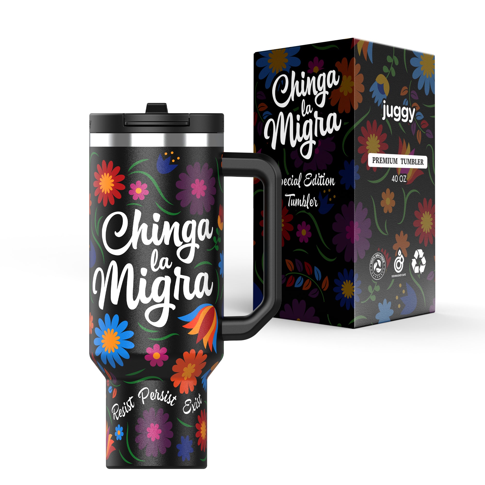 Chinga la migra 40oz Stainless Tumbler