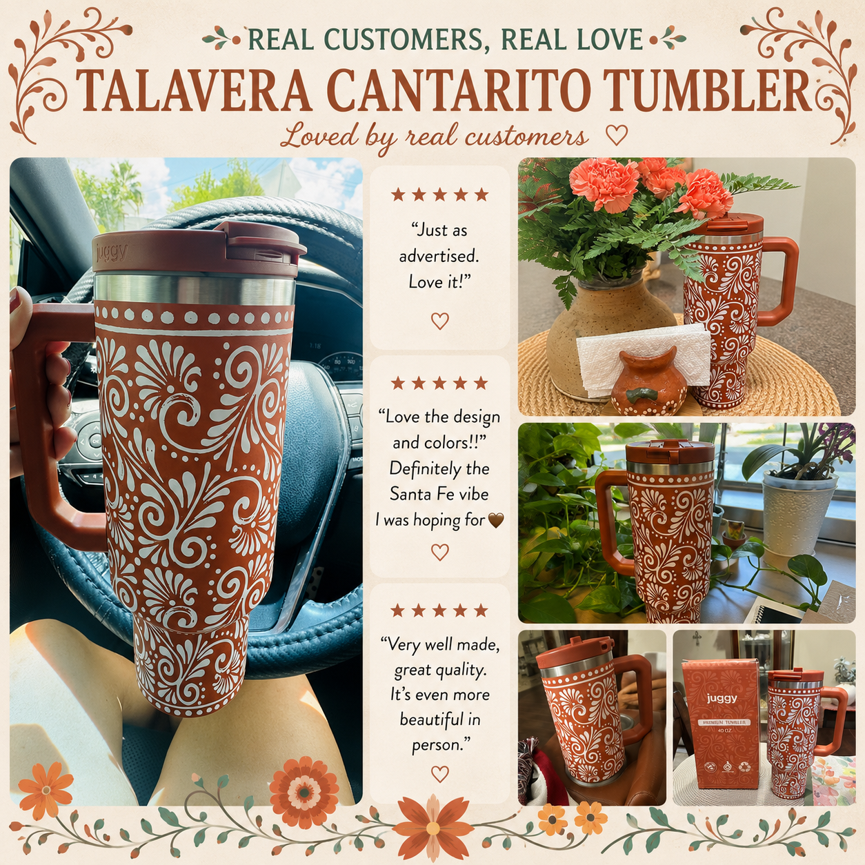 Talavera Cantarito 40oz Tumbler