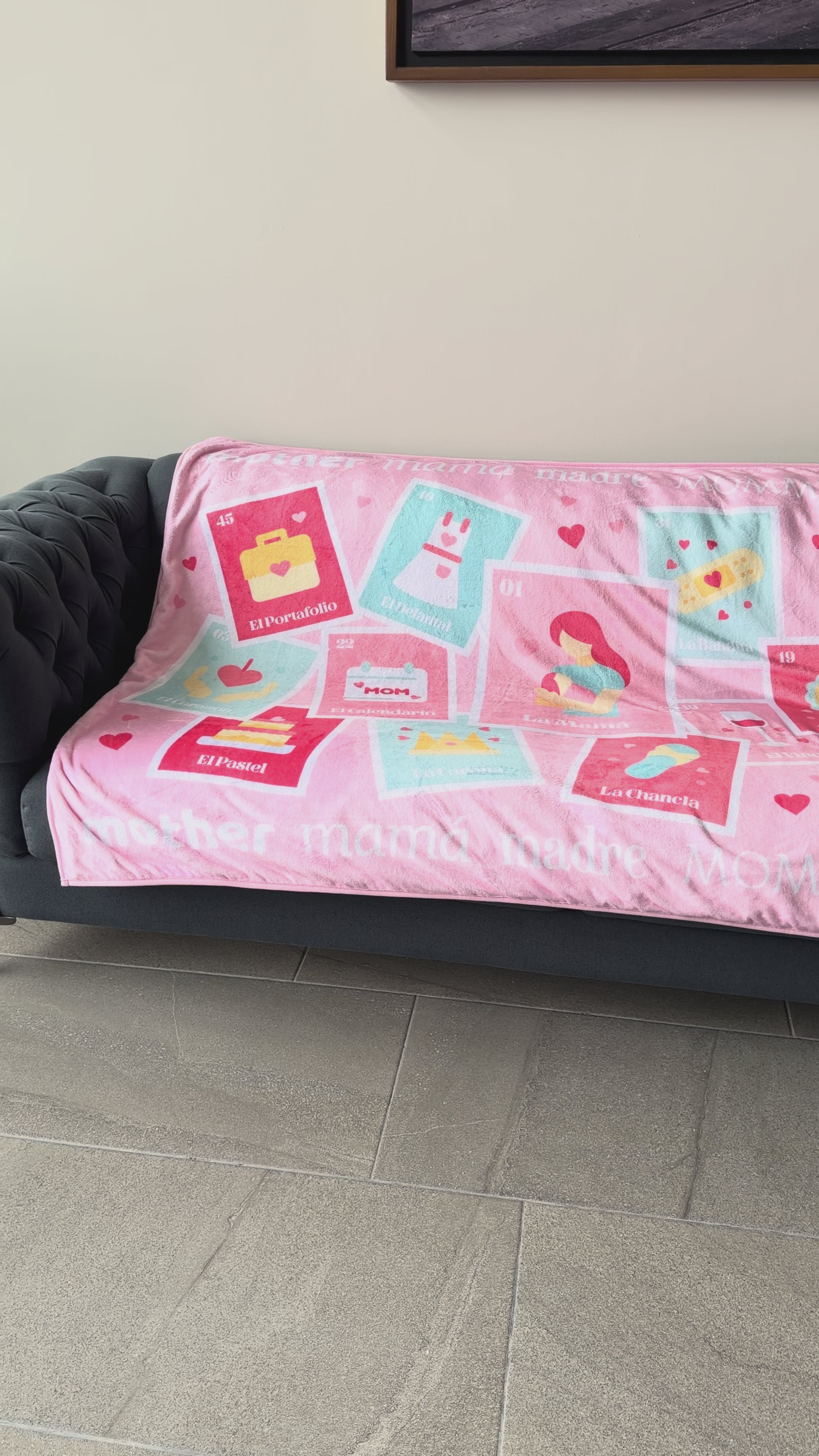 La Mama Loteria Lux Throw Blanket