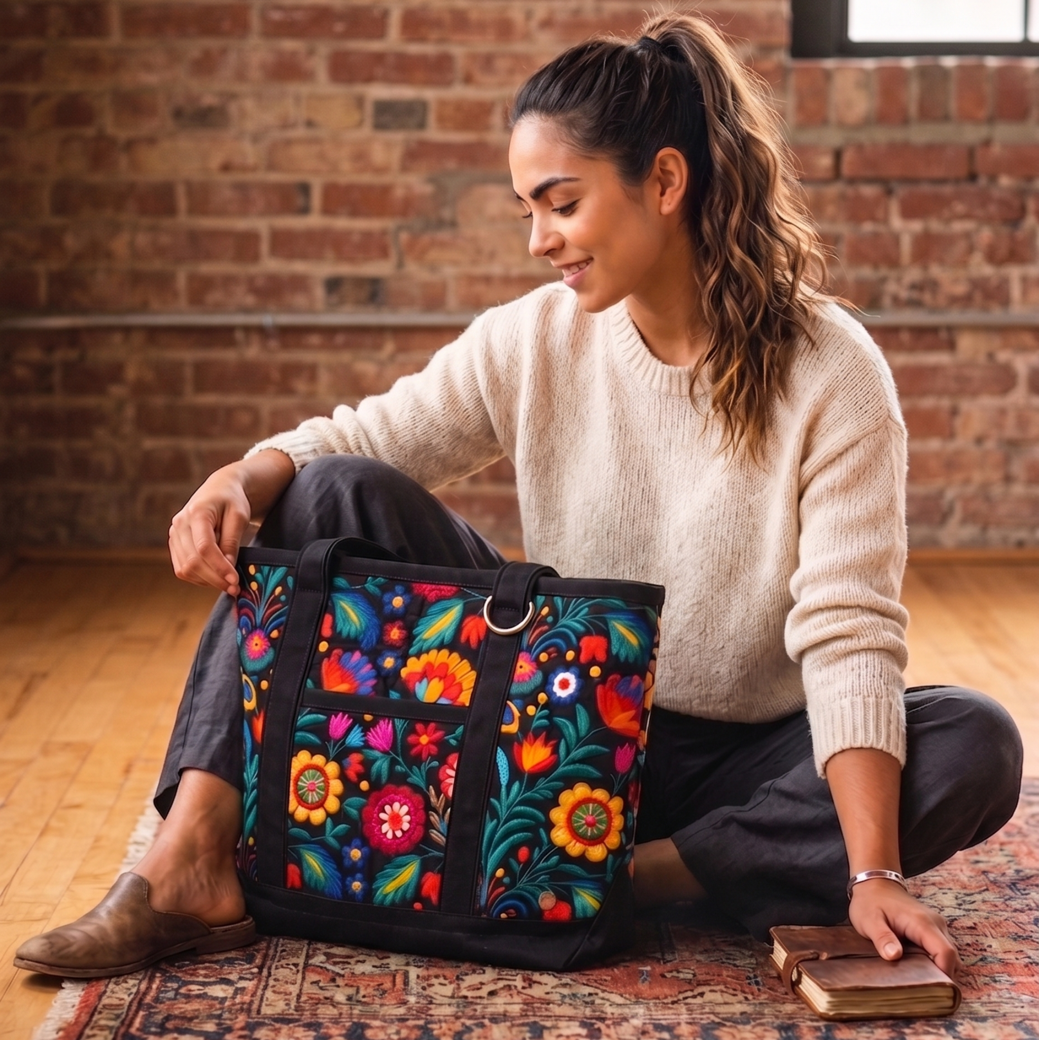 Square Quilted Tote