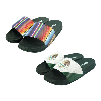 MEXISTUFF Concha PANtuflas Slippers with Memory Foam Plush Lining S/M 7-9  New