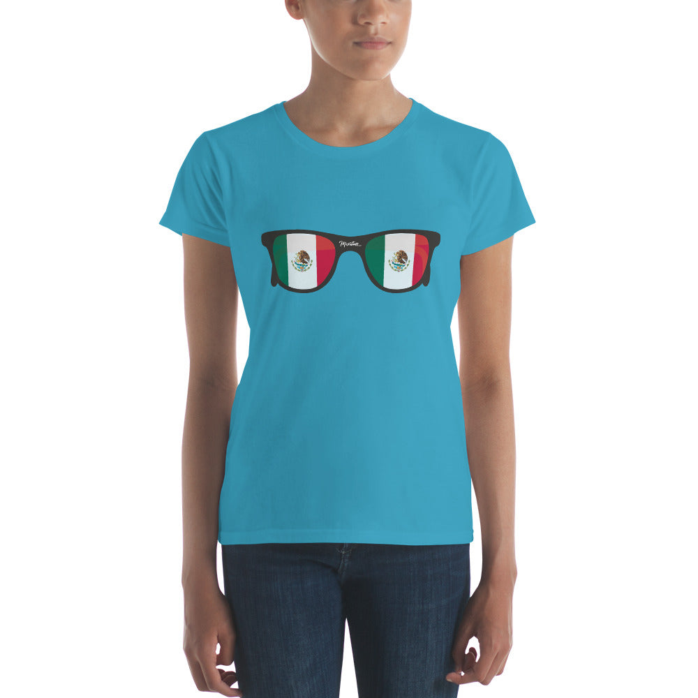 Mexican Flag Sunglasses Women's Premium Tee