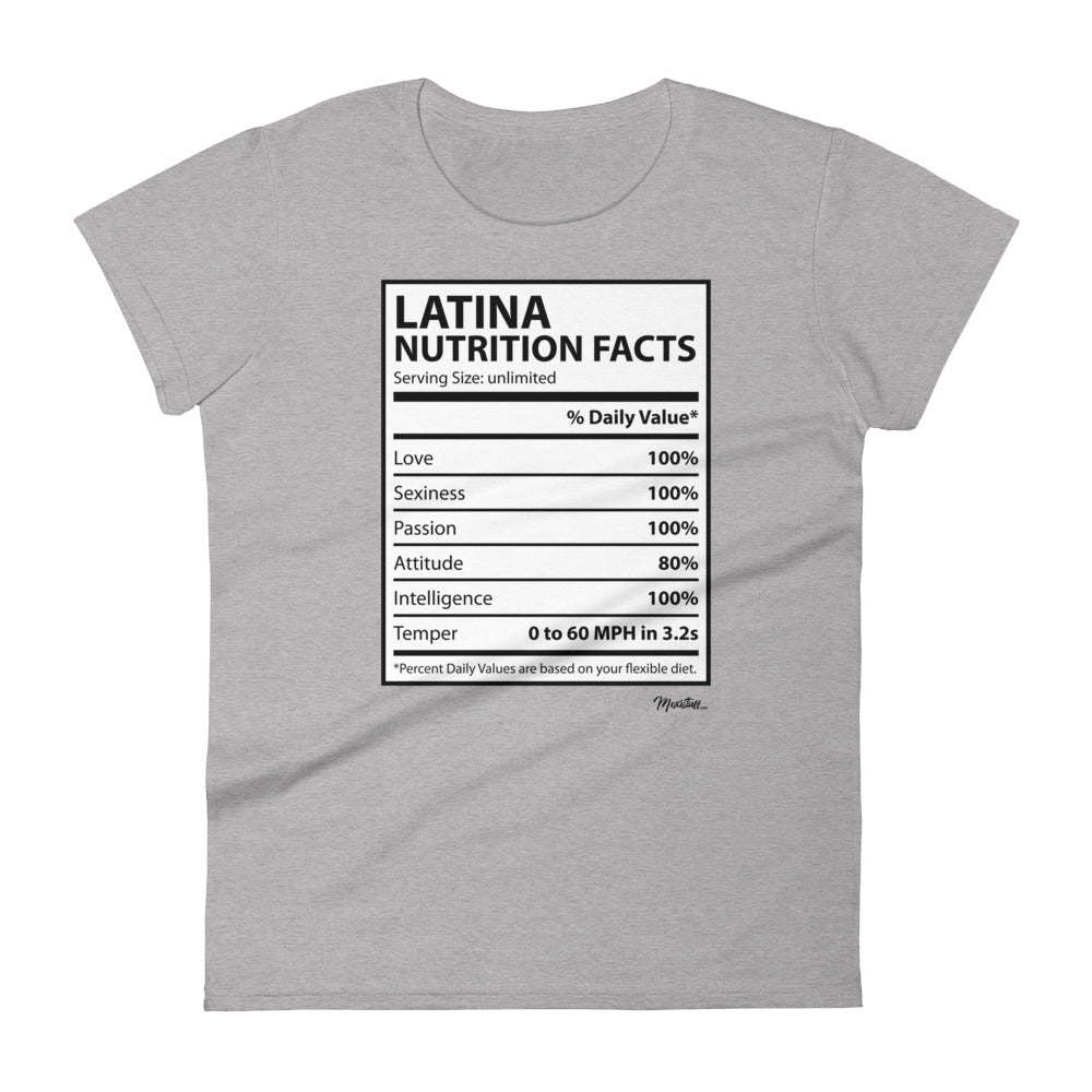 Latina Nutritional Facts Women's Premium Tee