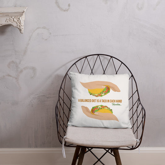 Balanced Taco Diet Stuffed Pillow