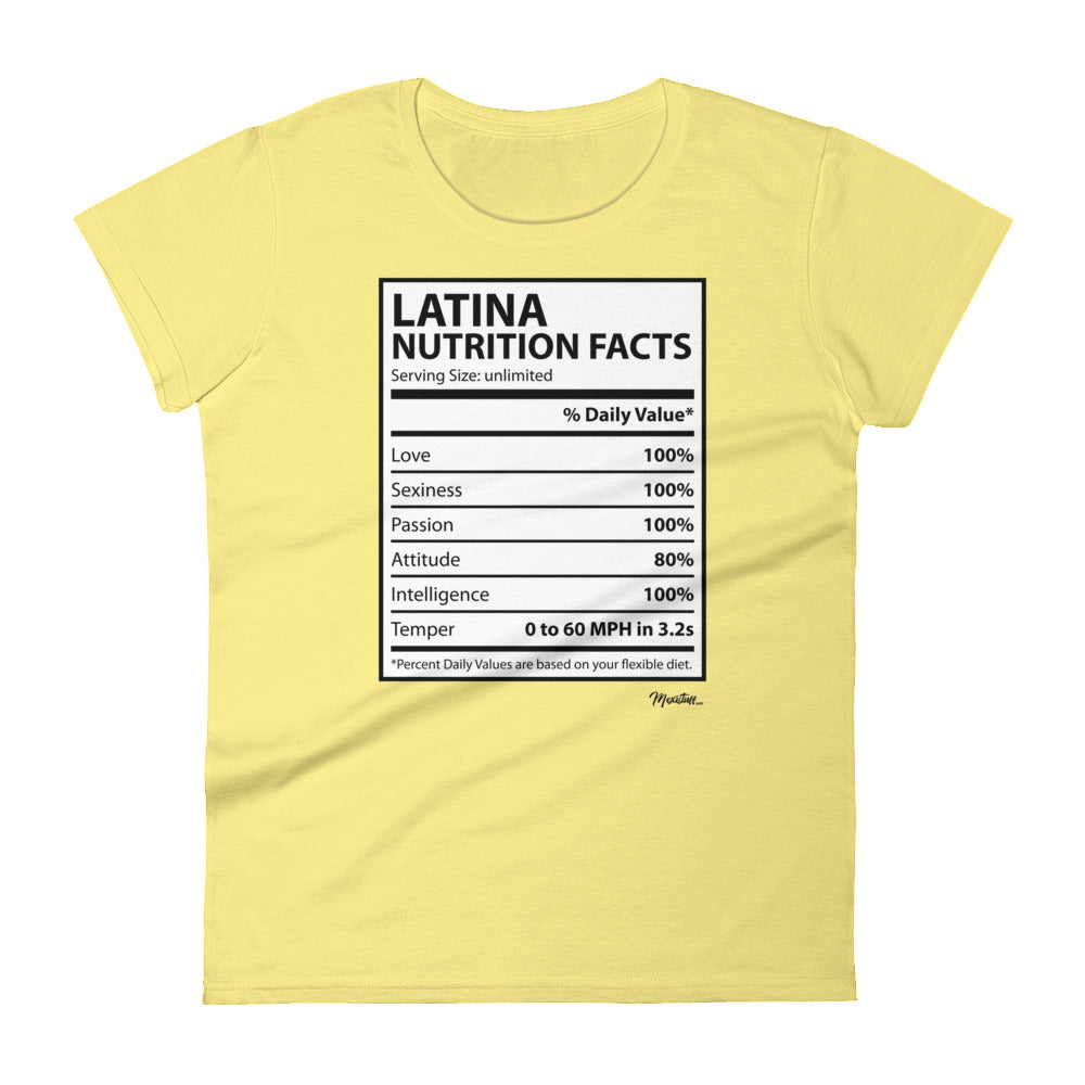 Latina Nutritional Facts Women's Premium Tee