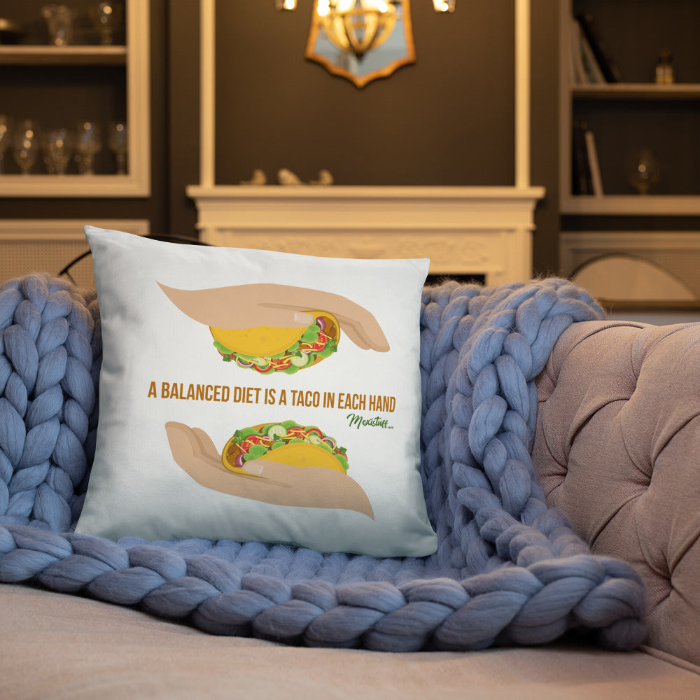 Balanced Taco Diet Stuffed Pillow