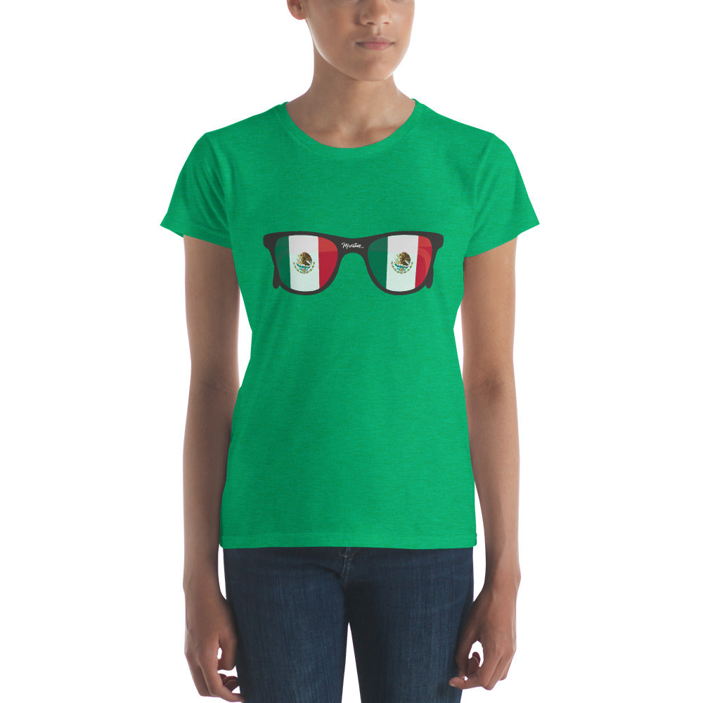 Mexican Flag Sunglasses Women's Premium Tee