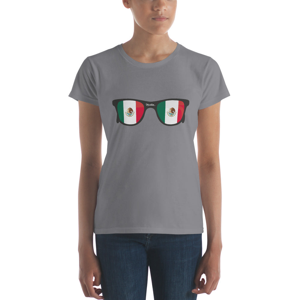 Mexican Flag Sunglasses Women's Premium Tee